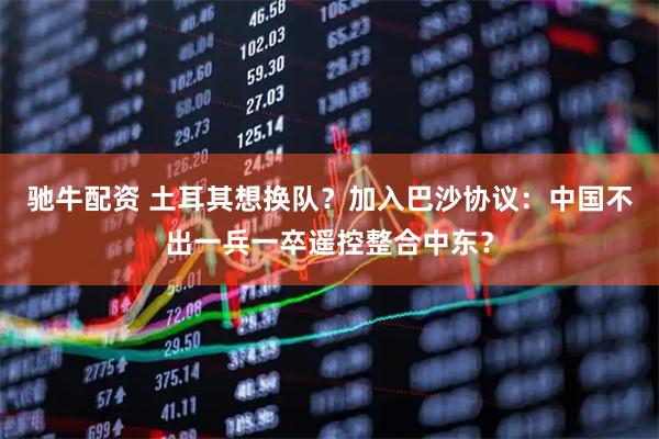 驰牛配资 土耳其想换队？加入巴沙协议：中国不出一兵一卒遥控整合中东？